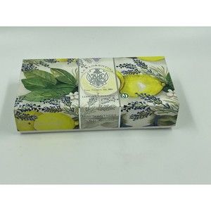La Florentina LEMON LAVENDER -3 X 5.3 oz Embossed Luxury-Italy SEALED!